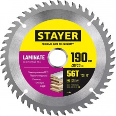 Пильный диск Laminate line 165x30мм 48Т, для ламината, STAYER