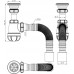 Сифон для умывальника 1 1/2х40 с металлической решеткой с гофротрубой 40х50, Aquant 