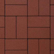 Тротуарная плитка Брусчатка 200х100х40, красный, Hess Stroy