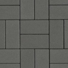 Тротуарная плитка Брусчатка 200х100х40, серый, Hess Stroy