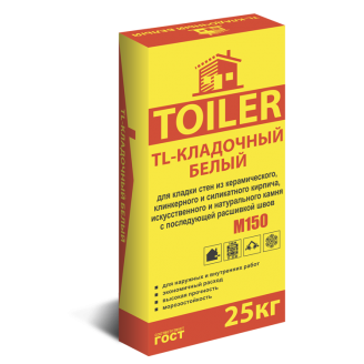 Кладочная смесь TL белая М150 25кг, TOILER