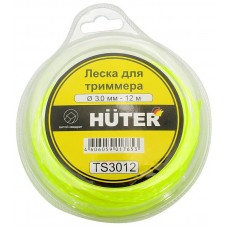 Леска для триммера TS3012 3,0мм, 12м,  витой квадрат, Huter