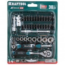 Набор инструмента универсальный UNIVERSAL-38 1/4 38 предметов, KRAFTOOL