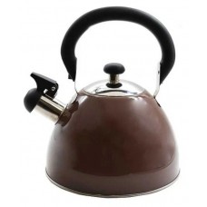 Чайник нержавеющая сталь КТ-106В, 2,5л, со свистком, зеркальный, шоколадный, Катунь