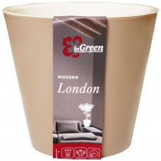 Горшок для цветов пластик 5л 23х23см мол.шоколад, InGreen London