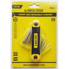 Набор складной имбусовых ключей TORX T9-T40, 12шт, MaxiTool