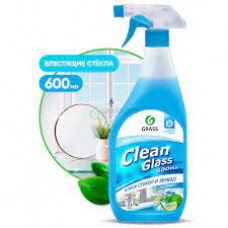Средство для мытья стёкол, окон, пластика и зеркал Clean Glass голубая лагуна 600мл, GRASS 
