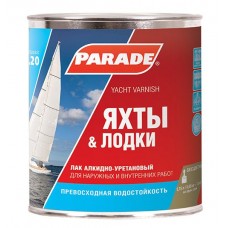 Лак яхтный алкидно-уретановый L20 Яхты & Лодки глянцевый 0,75л, PARADE