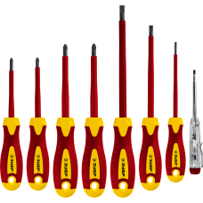 Наборы отверток диэлектрических ПРОФИ ЭЛЕКТРИК 8 предм, ЗУБР Профессионал