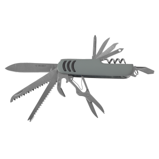 Нож многофункциональный 12 в 1, складной, обрезиненная рукоятка 90мм, ЗУБР Мастер