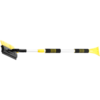 Щетка-сметка автомобильная для снега, телескопическая, поворотная, со скребком и водосгоном, 980-1450мм,  STAYER PROFI