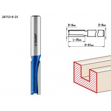 Фреза пазовая прямая 10х25мм, хвостовик 8мм, ЗУБР Профессионал