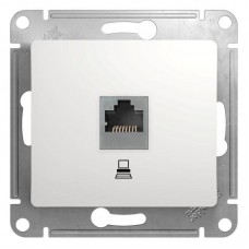 Розетка компьютерная Glossa RJ45, кат.5E, белый, Schneider Electric