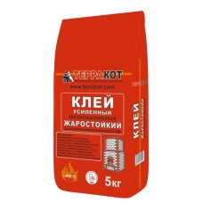 Клей жаростойкий усиленный 5кг, Терракот