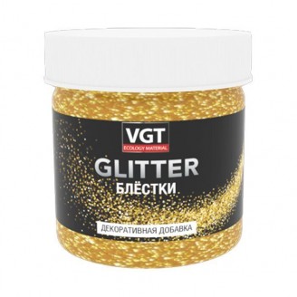 Сухие блёстки PET GLITTER золото 0,05кг, VGT