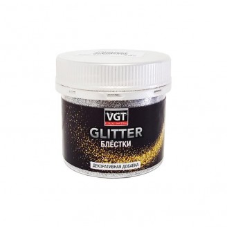 Сухие блёстки PET GLITTER серебро 0,05кг, VGT