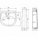 Умывальник-тюльпан Рива-55 салатовый, с отвер. (с пьдесталом Рива), Керамин